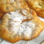 Fried dough from a rental food cart in Boston.