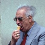 old man eating ice cream