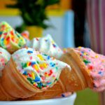 ice cream cones with sprinkles