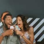 2 people eating ice cream