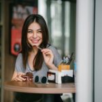 woman eating ice cream